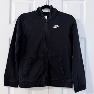 Nike Kids Black Hoodie Full Zip Jacket Size M/L